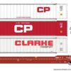 Rapido Trains  401057A HO HO 53' Husky-Stack well car + containers: CP: Single Car #527128