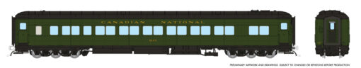 Rapido Trains 125001  HO Balloon Top Coach, CNR - Green Scheme #5185