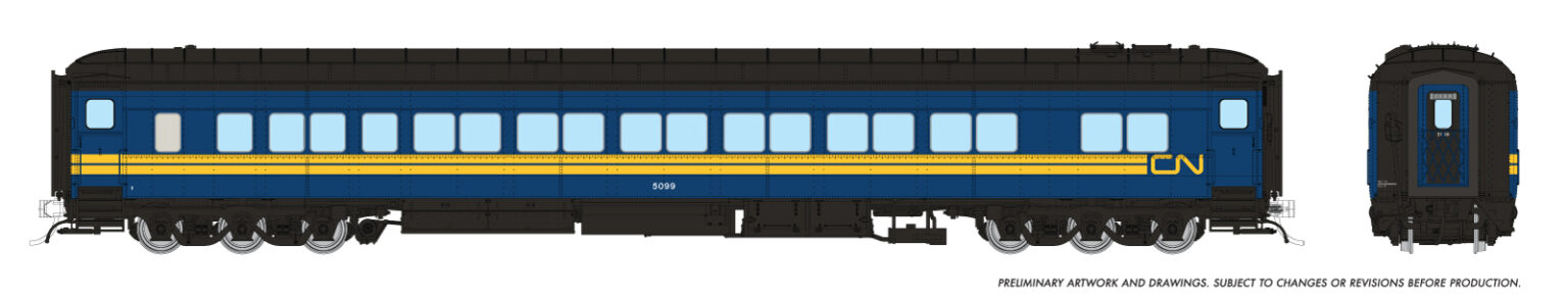 Rapido Trains 125026  HO Balloon Top Coach, CN - Northern Alberta #5099