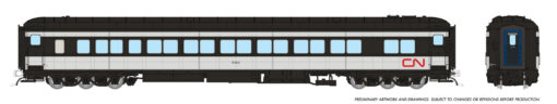 Rapido Trains 125012  HO Balloon Top Coach, CN - Wet Noodle Scheme #521816