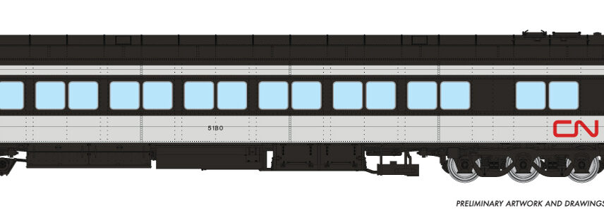 Rapido Trains 125011  HO Balloon Top Coach, CN - Wet Noodle Scheme #5216
