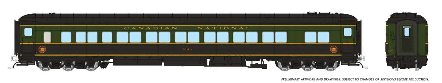 Rapido Trains 125006  HO Balloon Top Coach, CNR - 1954 Scheme #5207