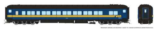 Rapido Trains 125017  HO Balloon Top Coach, VIA-CN #5221