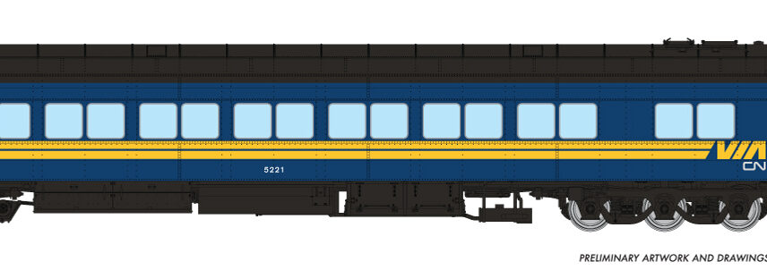 Rapido Trains 125017  HO Balloon Top Coach, VIA-CN #5221