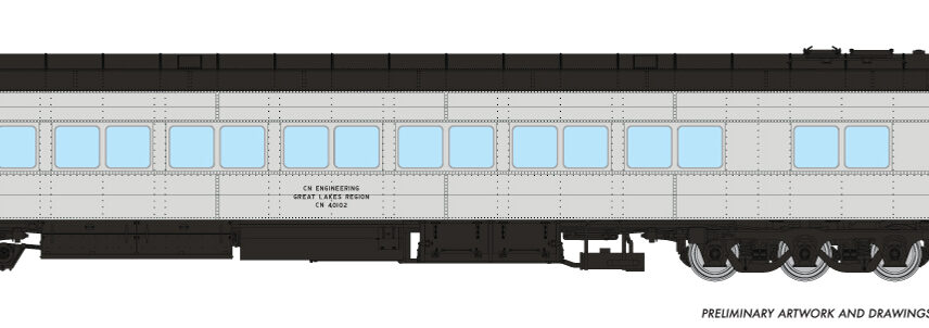 Rapido Trains 125025  HO Balloon Top Coach, CN - Engineering Silver #40102