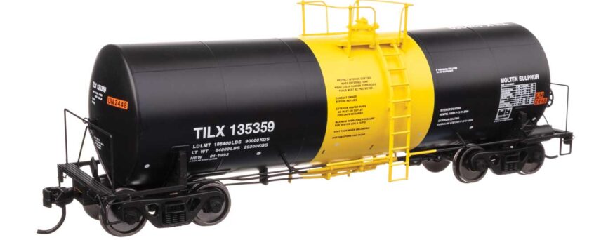 WalthersProto 100080  HO 40' Trinity 14,000-Gallon Molten Sulfur Tank Car, TILX #135359
