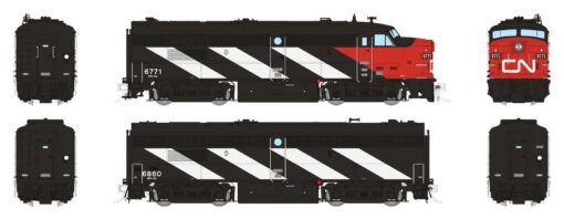 Rapido Trains 21611   HO Diesel Locomotive FPA-4 + FPB-4, CN - Wet Noodle Scheme: #6771, 6860 (DCC/Sound)