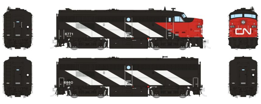 Rapido Trains 21611   HO Diesel Locomotive FPA-4 + FPB-4, CN - Wet Noodle Scheme: #6771, 6860 (DCC/Sound)