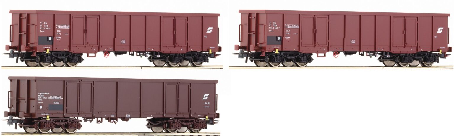 Roco 66096  Set #1 : 3 piece gondolas, ÖBB