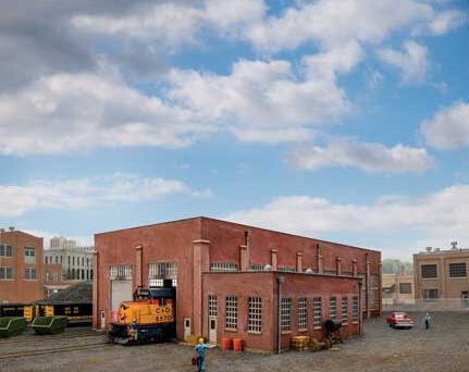 Walthers Cornerstone 2923   HO 130' 2-Stall Diesel Engine House