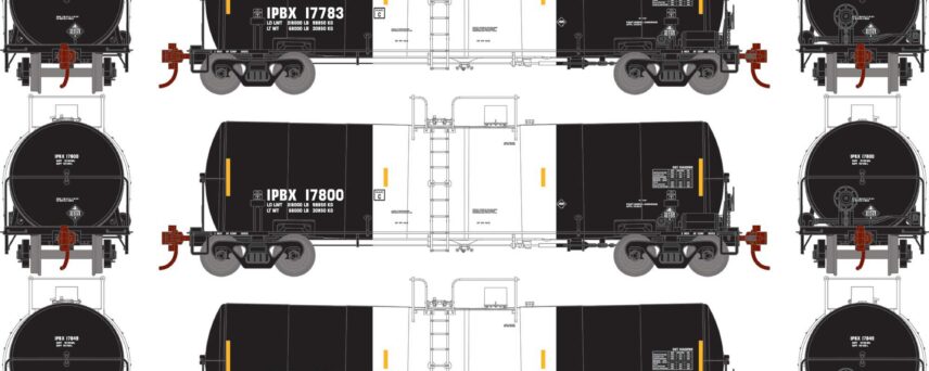 Athearn 16410  HO 16,000 Gallon Clay Tank, IPBX #17783, 17800, 17849 (3 Pack)