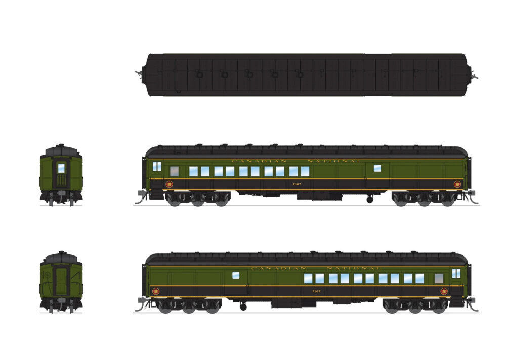 Broadway Limited Imports 9116   HO Coach-Baggage Combine, CNR #7167