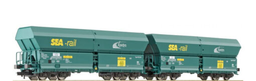 Fleischmann 552305  HO 2-piece set high capacity self unloading hopper wagon, XPEDYS (Belgium)