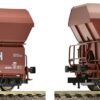 Fleischmann 552314  HO 2-piece set high capacity self unloading hopper wagon, DB