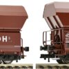 Fleischmann 552315  HO 2-piece set high capacity self unloading hopper wagon, DB AG