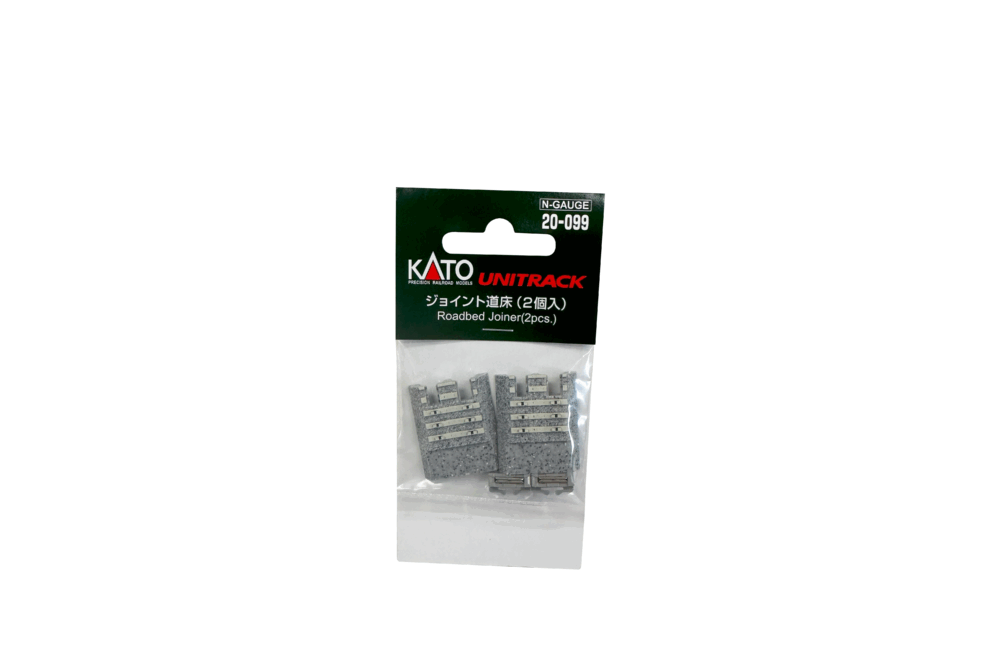 Kato 20099  N Roadbed Joiners Interface for Unitrack and Conventional Track on Cork Roadbed pkg(2)