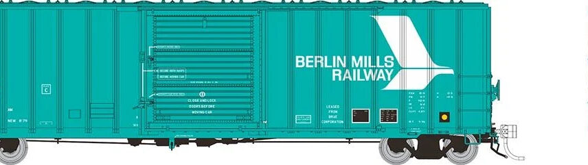 Rapido Trains 198004-1  HO PC&F 5317 cuft boxcar, Berlin Mills #206
