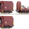 Roco 66182  3 piece set: Telescopic hood wagon, DB AG