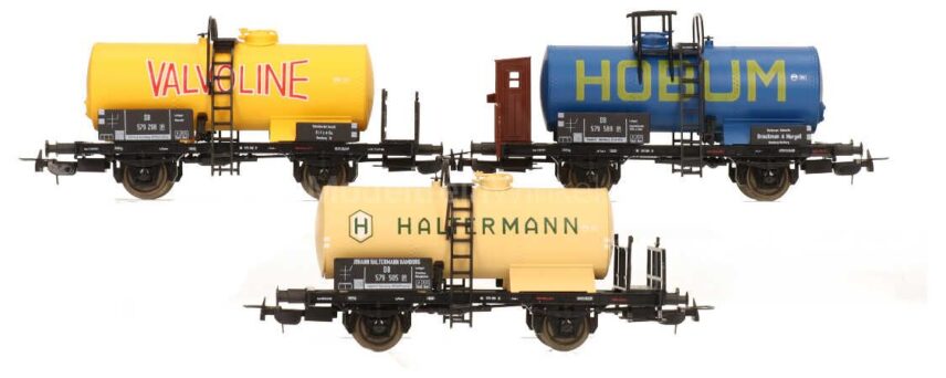 Sachsen Modelle / Tillig 14108  HO 3-Pack tank cars, DB
