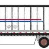 Trainworx 42894-04  28' Pup Van Trailer with Converter Dolly, GI Trucking