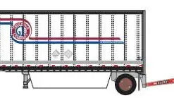 Trainworx 42894-04  28' Pup Van Trailer with Converter Dolly, GI Trucking