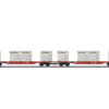 Trix 24110  HO Container Flat Car Set with WoodTainer XS Containers, DB AG