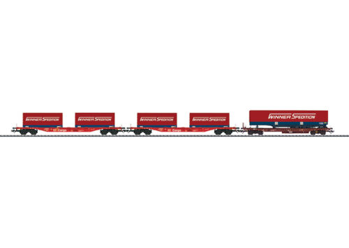 Trix 24425  HO 3-pcs Container Car Set, DB AG
