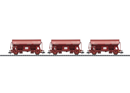 Trix 24523  HO 3-pcs Dump Wagons with hinged roof, FS
